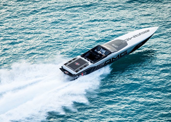 Feel Your Face Numb at Full Throttle in Cigarette and AMG’s Latest Offshore Powerboat