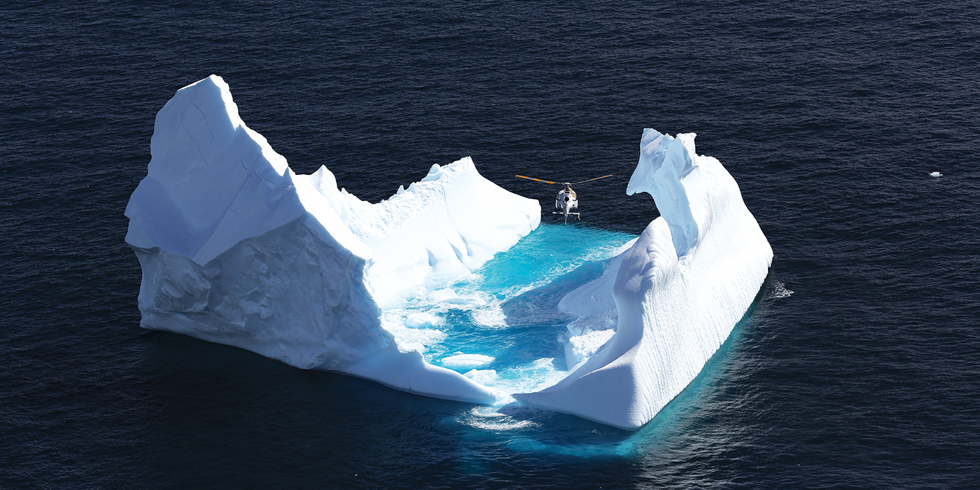 Helicopter Iceberg Antartica Henry Cookson Titanic