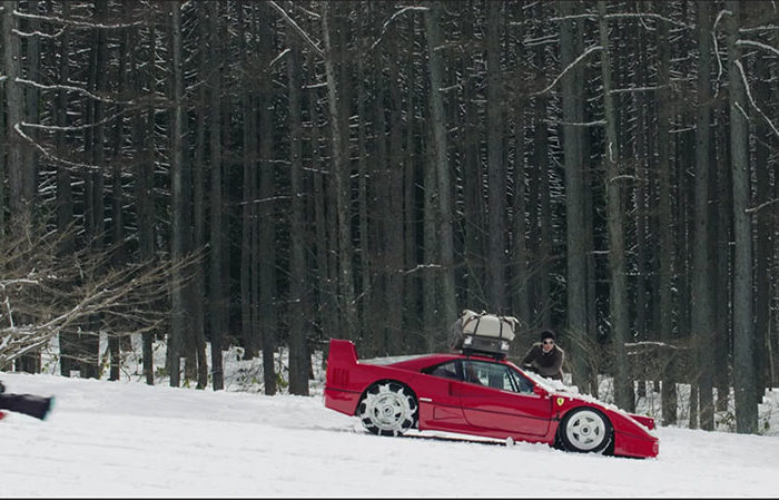 Trust the Japanese to Come Up with the Idea of Drifting a Ferrari F40 on Snow