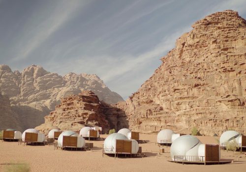 BubbleTree pods Jordan Wadi Rum desert