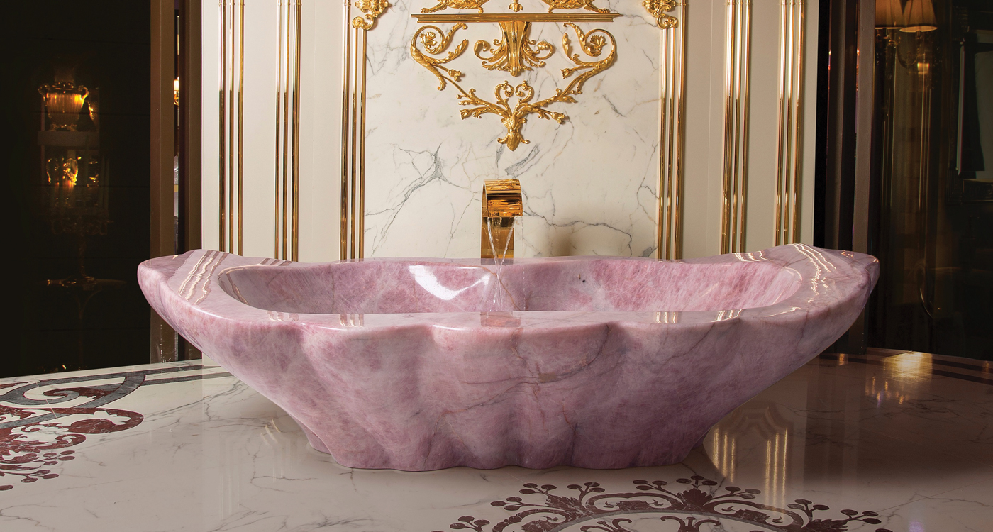Baldi Bathtub rose quartz
