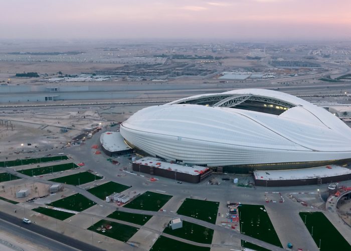 Zaha Hadid’s New Open Air Stadium in Qatar Even Has Air Conditioning on the Playing Field